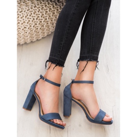 Goodin Sandalias de gamuza en una barra azul 1