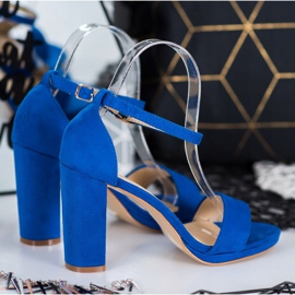 Goodin Sandalias de gamuza en una barra azul 1