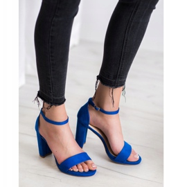 Goodin Sandalias de gamuza en una barra azul 3