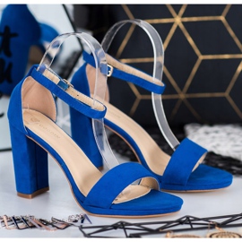 Goodin Sandalias de gamuza en una barra azul 5