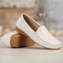 Primavera Mocasines de piel ecológica blanco 2