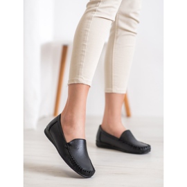Primavera Mocasines de piel ecológica negro 3