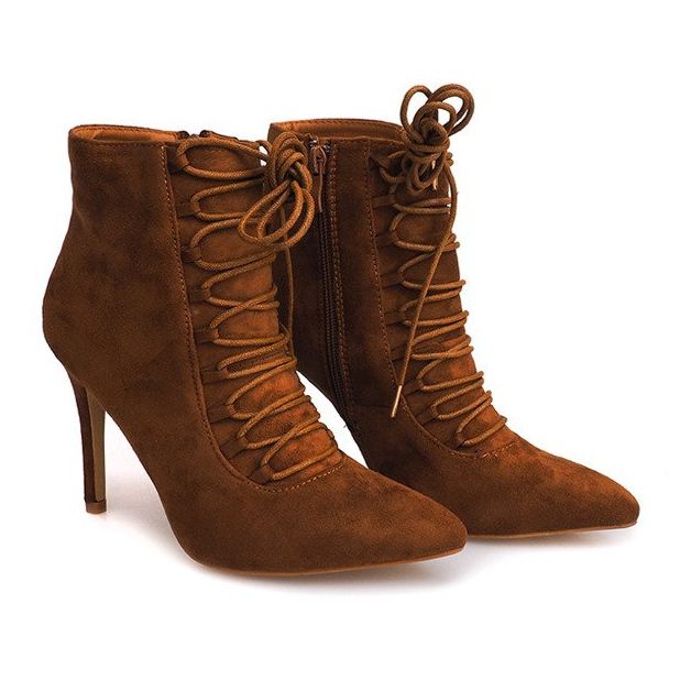 Botas De Tacón Alto 595SE Camel marrón 2