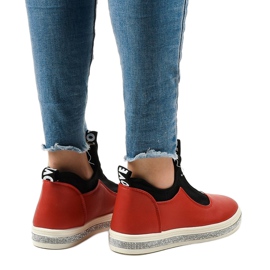 Zapatillas sin cordones de licra rojas 1155-Y rojo 3