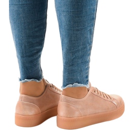 Zapatillas de mujer rosa creepersy F-2969 rosado 3