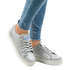 Zapatillas de mujer creepersy grises F-2969 1 Zapatillas de mujer creepersy grises F-2969 1