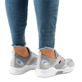 Zapatilla deportiva gris mujer SH809 3