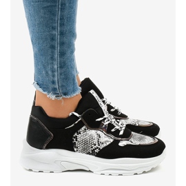 Zapatillas negras YL-8 estilo serpiente negro 3