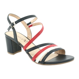 Sandalias caprice zapatos de mujer 28304 blanco rojo azul marino 1