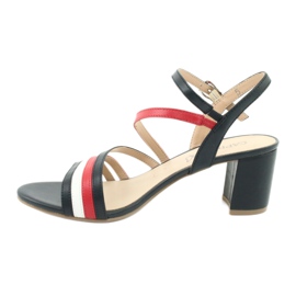 Sandalias caprice zapatos de mujer 28304 blanco rojo azul marino 2