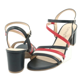 Sandalias caprice zapatos de mujer 28304 blanco rojo azul marino 4