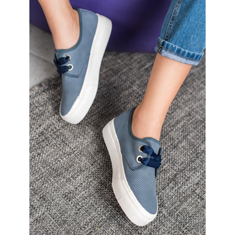 Kylie Zapatillas atadas con una cinta azul 1