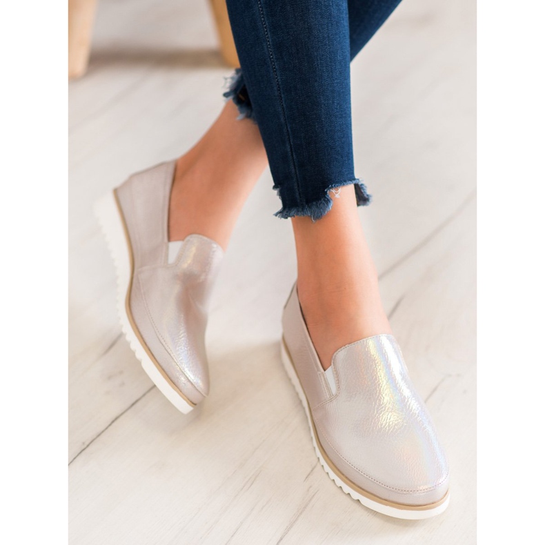 Sergio Leone Zapatos dorados sin cordones marrón amarillo 1