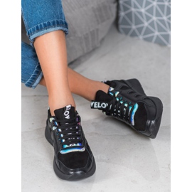 SHELOVET Zapatillas Love Negras negro 4