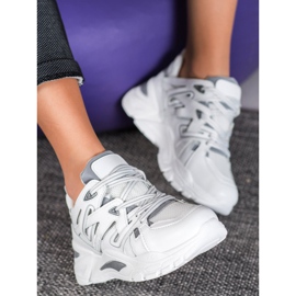 Small Swan Zapatillas Pohodlné de Eco Kůže gris 2 Small Swan Zapatillas Pohodlné de Eco Kůže gris 2
