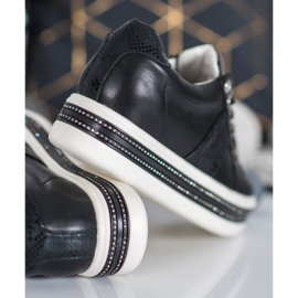 Bestelle Zapatillas con circonita cúbica negro 2