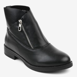 Botas planas negras, botas Chelsea aisladas 20195-1 negro 1