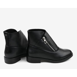Botas planas negras, botas Chelsea aisladas 20195-1 negro 3