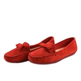 Mocasines rojos con lazo 9F150 2