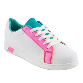 Zapatillas blancas W-3116 blanco rosa 1