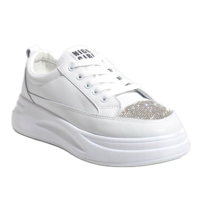 Zapatillas deportivas blancas decoradas con G140-2 blanco 1 Zapatillas deportivas blancas decoradas con G140-2 blanco 1