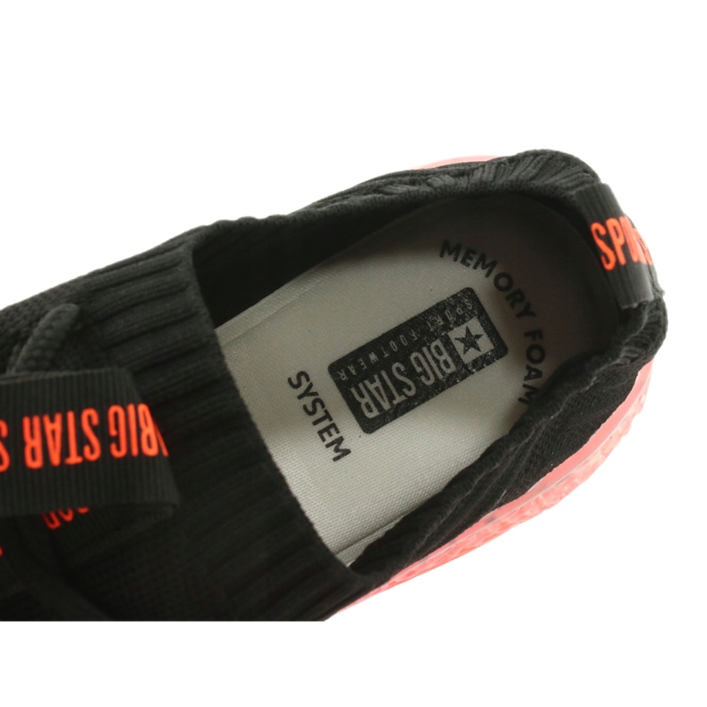 Calzado deportivo sin cordones / sin cordones Big Star FF274342 incoloro negro naranja 8