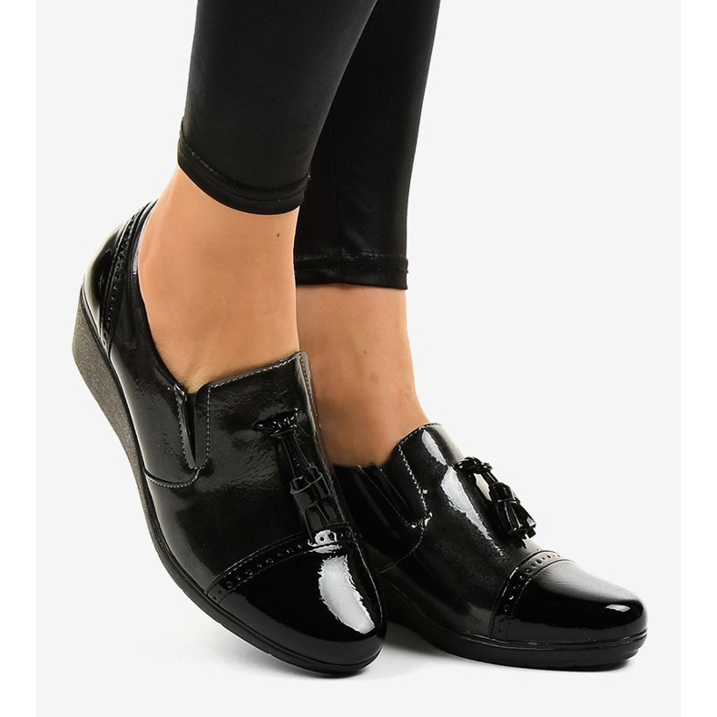 Zapatos cuña negros 7-9022 gris 2