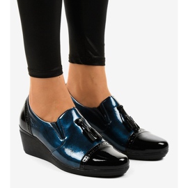 Zapatos cuña negros 7-9022 azul marino 1 Zapatos cuña negros 7-9022 azul marino 1