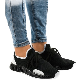 Zapatilla deportiva mujer negra B-6851 negro 1 Zapatilla deportiva mujer negra B-6851 negro 1