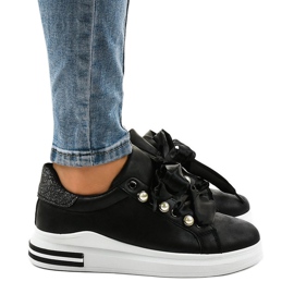 Deportivas cuña negras X63 negro 2