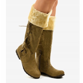 Botas planas aisladas marrones AF1151 marrón 2
