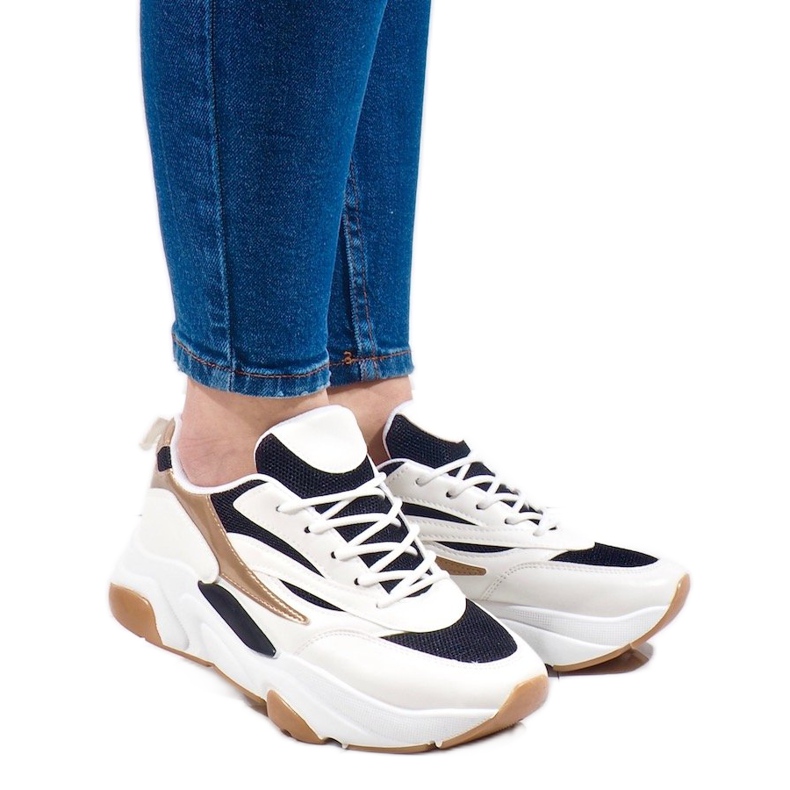 Deportivas blancas SX001-90 blanco negro 1