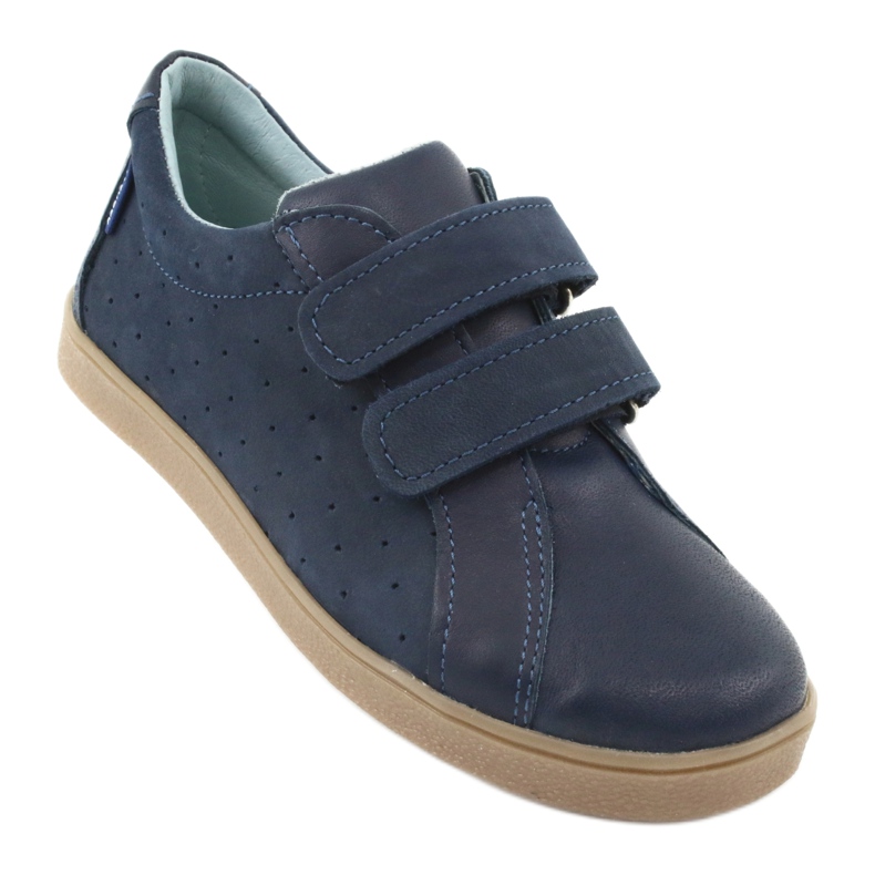 Zapatos de niño con velcro Mazurek 1235, azul marino 1