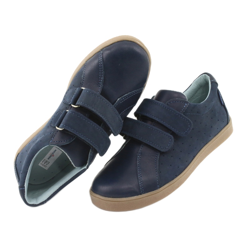 Zapatos de niño con velcro Mazurek 1235, azul marino 6