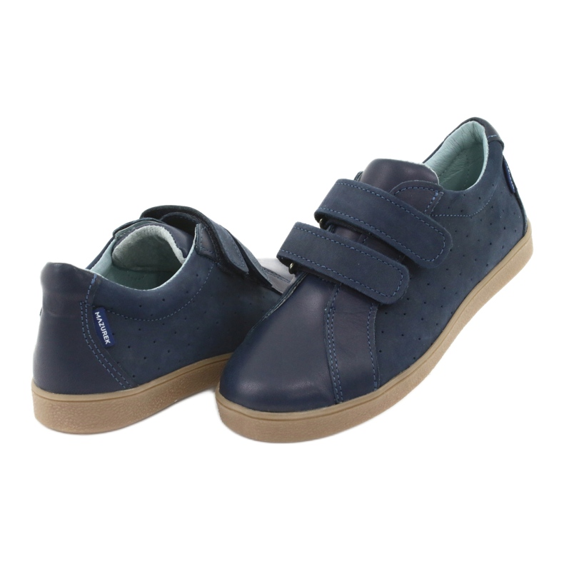 Zapatos de niño con velcro Mazurek 1235, azul marino 4