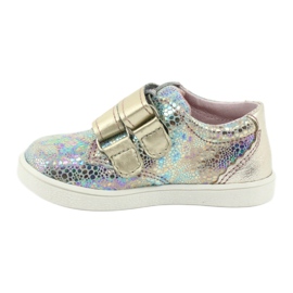 Zapatos de cuero holográfico de niñas para velcro 1327 morado mazurek violeta 2