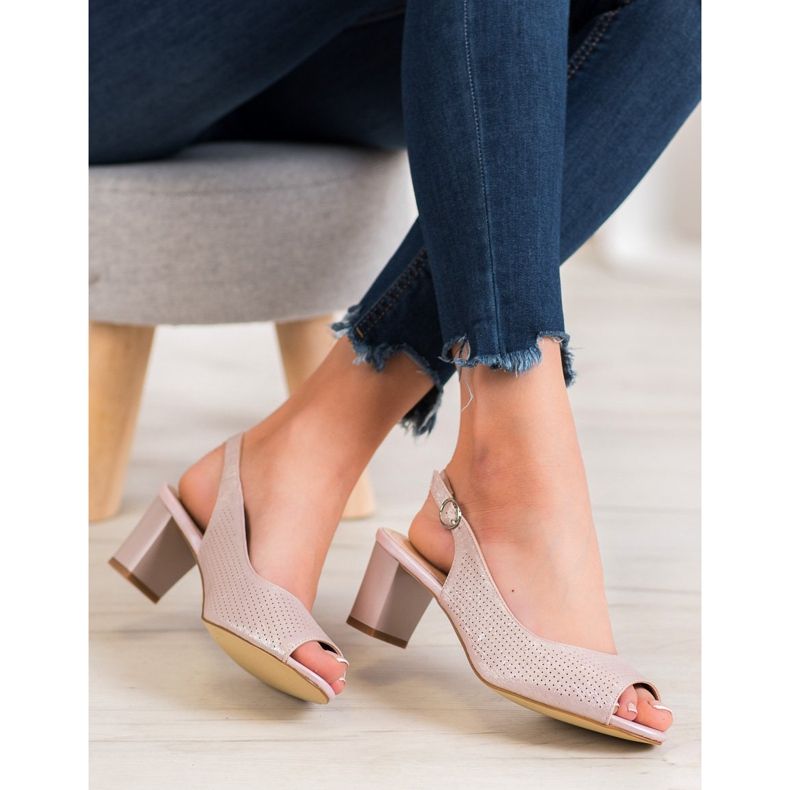 Sergio Leone Sandalias caladas en una barra rosa 2