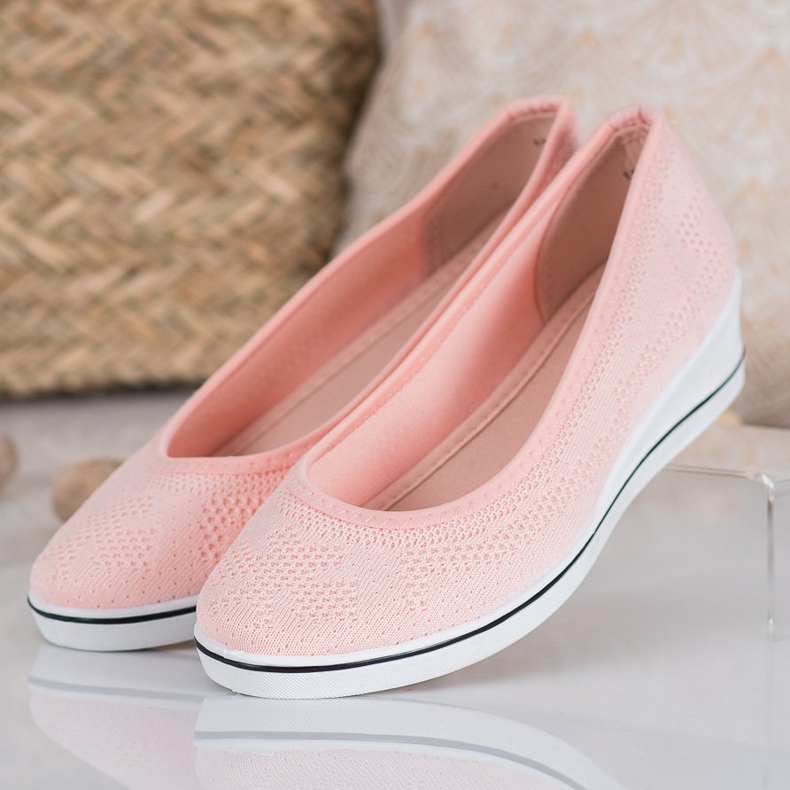 Super Me Bailarina Calada En Cuña rosa 1