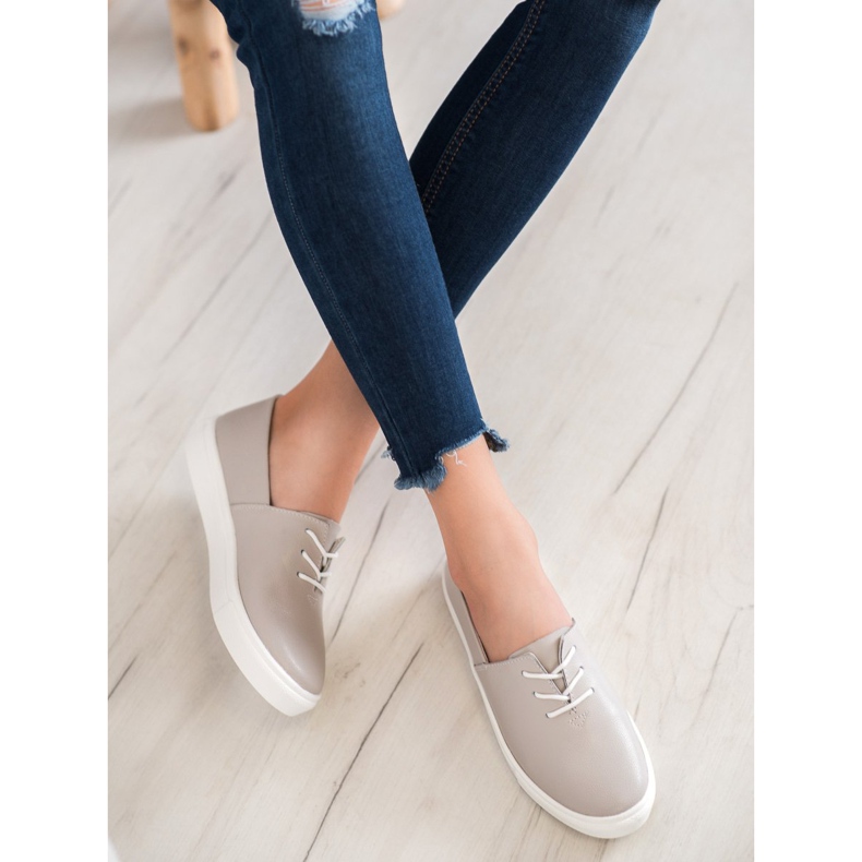 Filippo Zapatillas de cuero con estilo gris 1