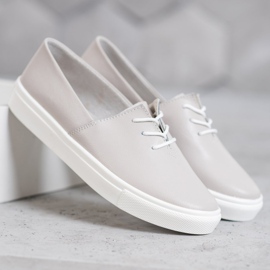 Filippo Zapatillas de cuero con estilo gris 4