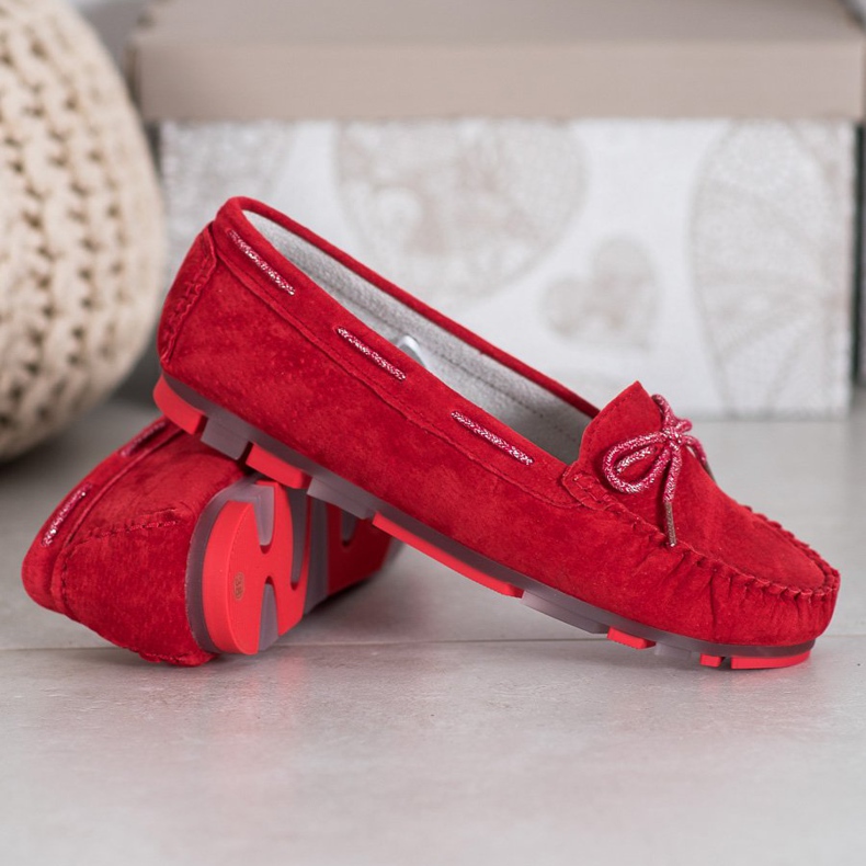 Filippo Mocasines de piel clara rojo 1 Filippo Mocasines de piel clara rojo 1