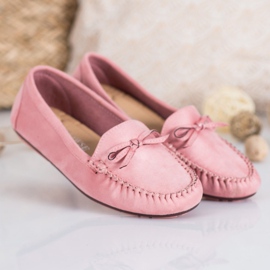 Clowse Mocasines en polvo con lazo rosa 2