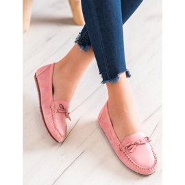 Clowse Mocasines en polvo con lazo rosa 1
