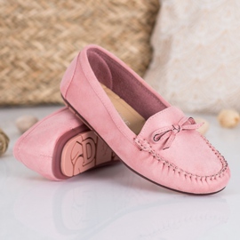 Clowse Mocasines en polvo con lazo rosado 3