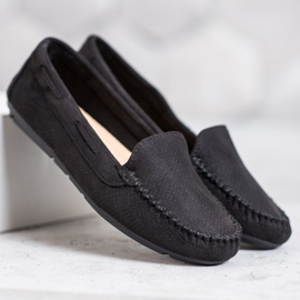 Clowse Mocasines de ante negros 1