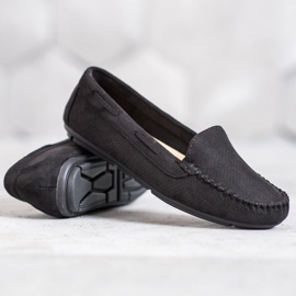 Clowse Mocasines de ante negros 2