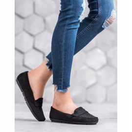 Clowse Mocasines de textil negro 4