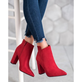 SHELOVET Botas con estilo rojo 4