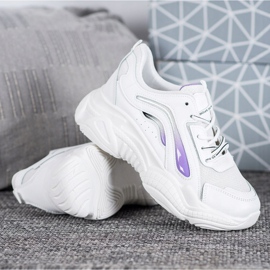 SHELOVET Zapatillas de moda en la plataforma blanco 1