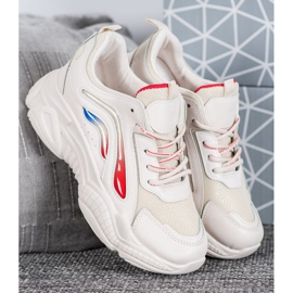 SHELOVET Zapatillas beige con estilo 5